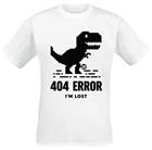 Todd Goldman - 404 Error - Dinosaur - T-paita - Miehet - Valkoinen