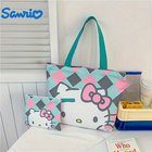 Sanrio Hello Kitty Kangaskassi Vetoketjulla - Tilava Olkalaukku Päivittäiseen Käyttöön