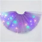 1kpl Neon LED Hame Prinsessa Baletti Tanssi Minihame Juhlalahjat., Violetine