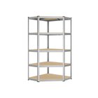 Hylly, SONGMICS Kulmahylly 5 tasoa, 90x90x180 cm, Hopea-Natural Beige.