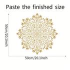 Kultainen Mandala Seinätarra, Irrotettava Sisustustarra, Golden Mandala Big 90*30cm