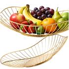 Kultainen Lootuksenlehden Muotoinen Hedelmävati – Elegantti Koristekulho 29 cm