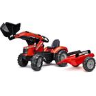 Falk Traktori perävaunulla ja kauhalla Massey Ferguson 8740s