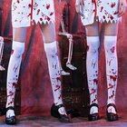Halloween Cosplay Sairaanhoitaja Verisukat Halloween Sukkahousut.