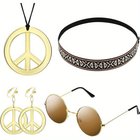 PESENAR Naisten Hippie Asu Aurinkolaseilla, Rauha Kaulakoru, Rauha Korvakorut Ja Boheemi Päänauha.