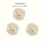 1-6 kpl Luonnolliset Sola Pallot Pehmeä Pureskelu Lintu Lelu, 6cm - 3vnt