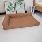 Ortopedinen Muistivaahto Koiran Peti Sohva - Irrotettava Päällinen, Kestävä, Helppo Puhtaa, Luistamaton, L-muotoinen., S-75*50*18cm