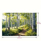 Luonnosta Innostunut Metsäseinäkoriste: Aamuaurinko Vihreiden Puiden Läpi., 179,83 cm * 229,87 cm