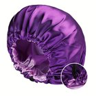 Satiiniyöpipo Kaksikerroksinen Säädettävä Käännettävä Turbaani Naisille, Violetine