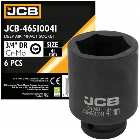 Jcb Deep Impact Socket 3/4 41mm Cr-mo Hex