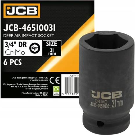 Jcb Deep Impact 3/4 31mm kuusioavain