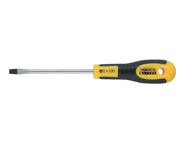 Modeco litteä ruuvimeisseli 5,0x100mm, Friendly Grip