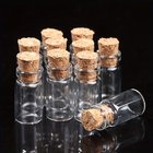 10kpl Mini Lasipurkit Korkkitulpilla, 11x22mm - Kalasyöttisäilytykseen &amp; Päivittäiseen Ruoanvalmistukseen