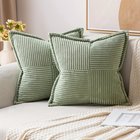 1 kpl Yksivärinen Neliö Yksinkertainen Tyyli Polyesteri Tyynynpäällinen (Ei Tyynyn Tytär)., Sage Green