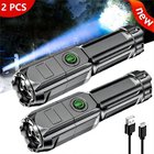 Kannettava Zoomattava Taskulamppu, 800mAh, 3 Valotilaa Ulkoiluun., 2vnt