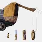 SUV Retkeilyteltta Auton Takaluukku Aurinkovarjo Hyttysverkolla Keskikokoinen Suuri SUV Vedenkestävä 3000 MM UPF 50+ Musta (Pieni)., Ruda