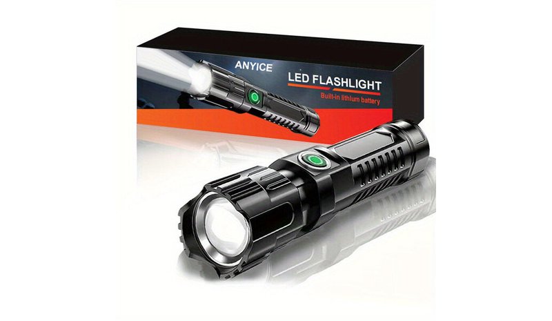 Ladattava LED-taskulamppu Ulkokäyttöön, LED žibintuvelis-1200mAh*1