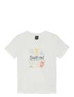 Color Kids T-Shirt W. Print, S/S - White - 176