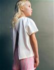 Mango Embroidered Palm Tree T-Shirt With Back Slit - Cream - 116