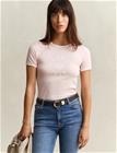 Gant Slim Ss Ringer T-Shirt - Pink - XXL