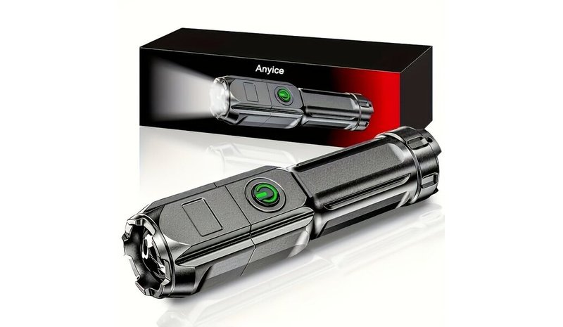 Ladattava LED-taskulamppu USB:lla, LED žibintuvelis - 800 mAh