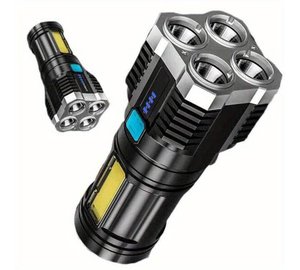 Ladattava USB-käsivalaisin COB-valolla, 4LED-2