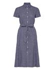 Polo Ralph Lauren Belted Striped Linen Shirtdress - Navy - 32