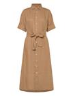 Polo Ralph Lauren Belted Linen Shirtdress - Beige - 34