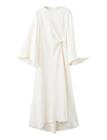 Mango Ruched Satin Dress - Beige - L