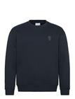 Knowledge Cotton Apparel Loose Heavy Crew Neck - Navy - M