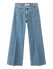 Mango High-Waisted Wideleg Jeans - Blue - 44