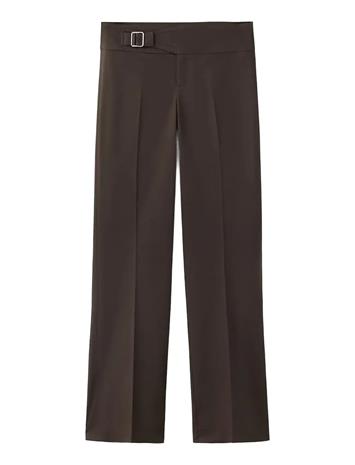 Mango Belt Straight-Fit Trousers - Brown - 42