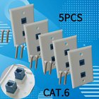 RJ45 Naaras naaras CAT.6 Seinäpaneeli Adapteri Liittimet, 5vnt
