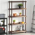 vidaXL Hyllyyksikkö 5 tasoa 100 x 40 x 177 cm PP Ruskea