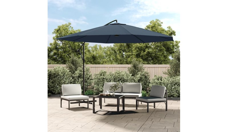 vidaXL Aurinkovarjo cantilever 3,5 m sininen