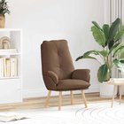 vidaXL Nojatuoli Ruskea 69 x 74 x 93 cm Polyesteri ja Vaneri