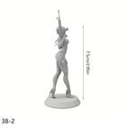 Käsinmaalattu Hartsi Naisfiguuri Ase Lelu Malli Setti - 1/24 Skaala, Kaksi Tyyliä, ABS Materiaali Aseosa Setti.