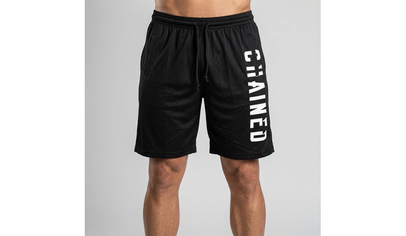Chained Mesh Shorts Musta Valkoinen