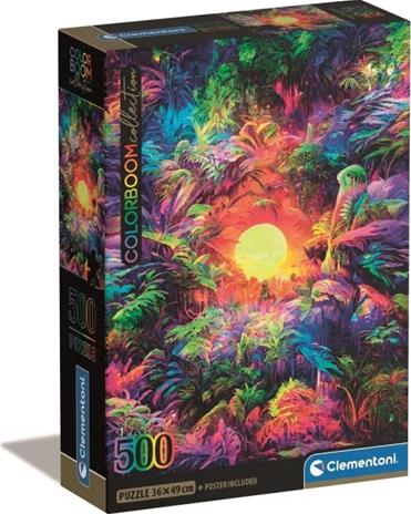 CLEMENTONI palapeli 500 Compact Psychedelic JungleSun 35530
