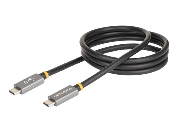 StarTech.com 3ft (1m) USB4 Cable USB-IF Certified USB-C Cable 40 Gbps USB Type-C Data Transfer Cable 100W Power Delivery