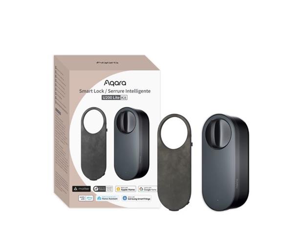 Aqara Smart Lock U200 Lite Kit -älylukko, musta (Homekit, Matter, Thread)