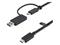 StarTech.com USB C Cable USB-A Adapter Dongle Hybrid 2-in-1 USB C Cable 1m – kuva 6