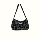 [Suosittu] 1kpl Sanrio Hello Kitty &amp; My Melody Muoti Olkalaukku - Tyylikäs, Kestävä Nylon Materiaali, Black Kitty naujas logotipas