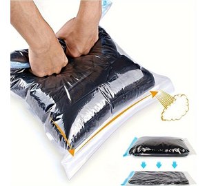 2kpl Matkakompressiopussit, Tyhjiöpakkaukseen Matka Tarvikkeet, 34,98cm*49,99cm/2vnt