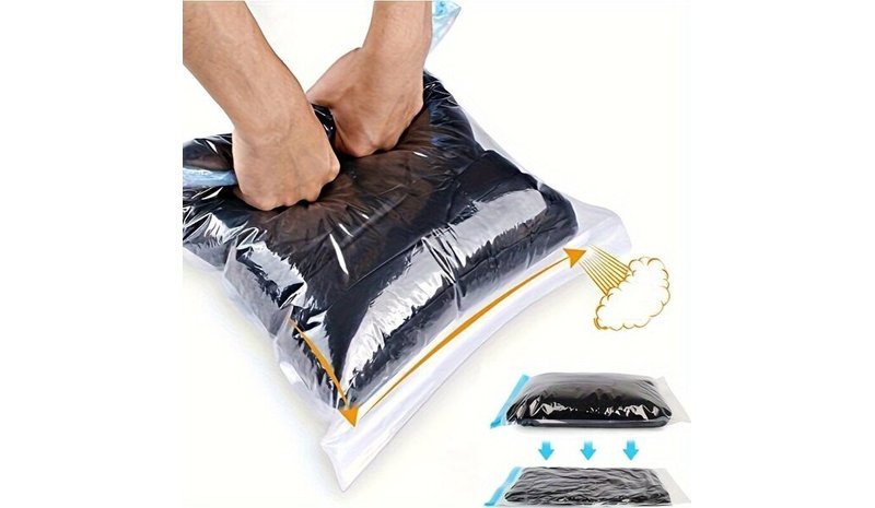 2kpl Matkakompressiopussit, Tyhjiöpakkaukseen Matka Tarvikkeet, 34,98cm*49,99cm/2vnt