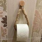 Hamppuköysi WC-paperiteline, Täyspuiset Puuvillaköysipunokset, Hajusteeton Kankainen Teline