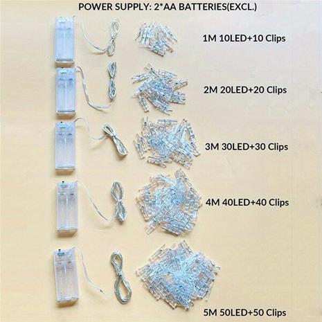 LED-valoklipsit paristoilla, 4M 40LED+40Clips