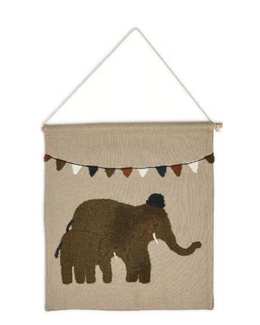 Smallstuff - Wall deco, elephants - 37x33 cm (40023-10)
