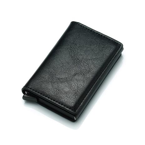 Lompakko RFID-suojalla - musta keinonahka
