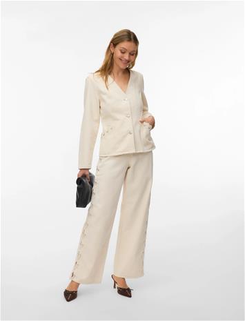 Vero Moda Vmrae Hr Wide String Ecru Jeans - Cream - 32 x 32